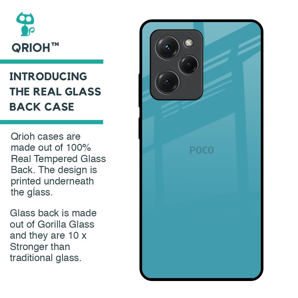 Oceanic Turquiose Glass Case for Poco X5 Pro 5G