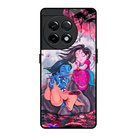 Radha Krishna Art OnePlus 11R 5G Glass Back Cover Online