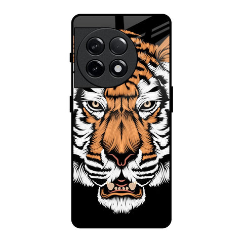 Angry Tiger OnePlus 11R 5G Glass Back Cover Online