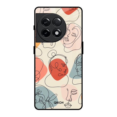 Abstract Faces OnePlus 11R 5G Glass Back Cover Online