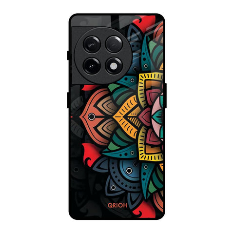 Retro Gorgeous Flower OnePlus 11R 5G Glass Back Cover Online