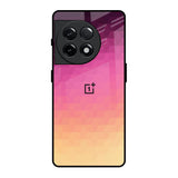 Geometric Pink Diamond OnePlus 11R 5G Glass Back Cover Online
