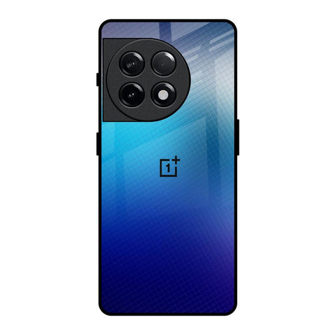Blue Rhombus Pattern OnePlus 11R 5G Glass Back Cover Online