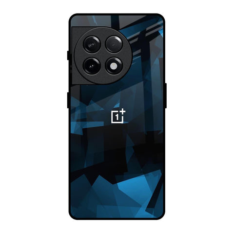 Polygonal Blue Box OnePlus 11R 5G Glass Back Cover Online