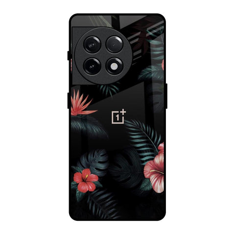 Tropical Art Flower OnePlus 11R 5G Glass Back Cover Online
