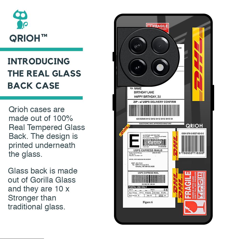 Cool Barcode Label Glass Case For OnePlus 11R 5G