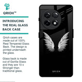White Angel Wings Glass Case for OnePlus 11R 5G