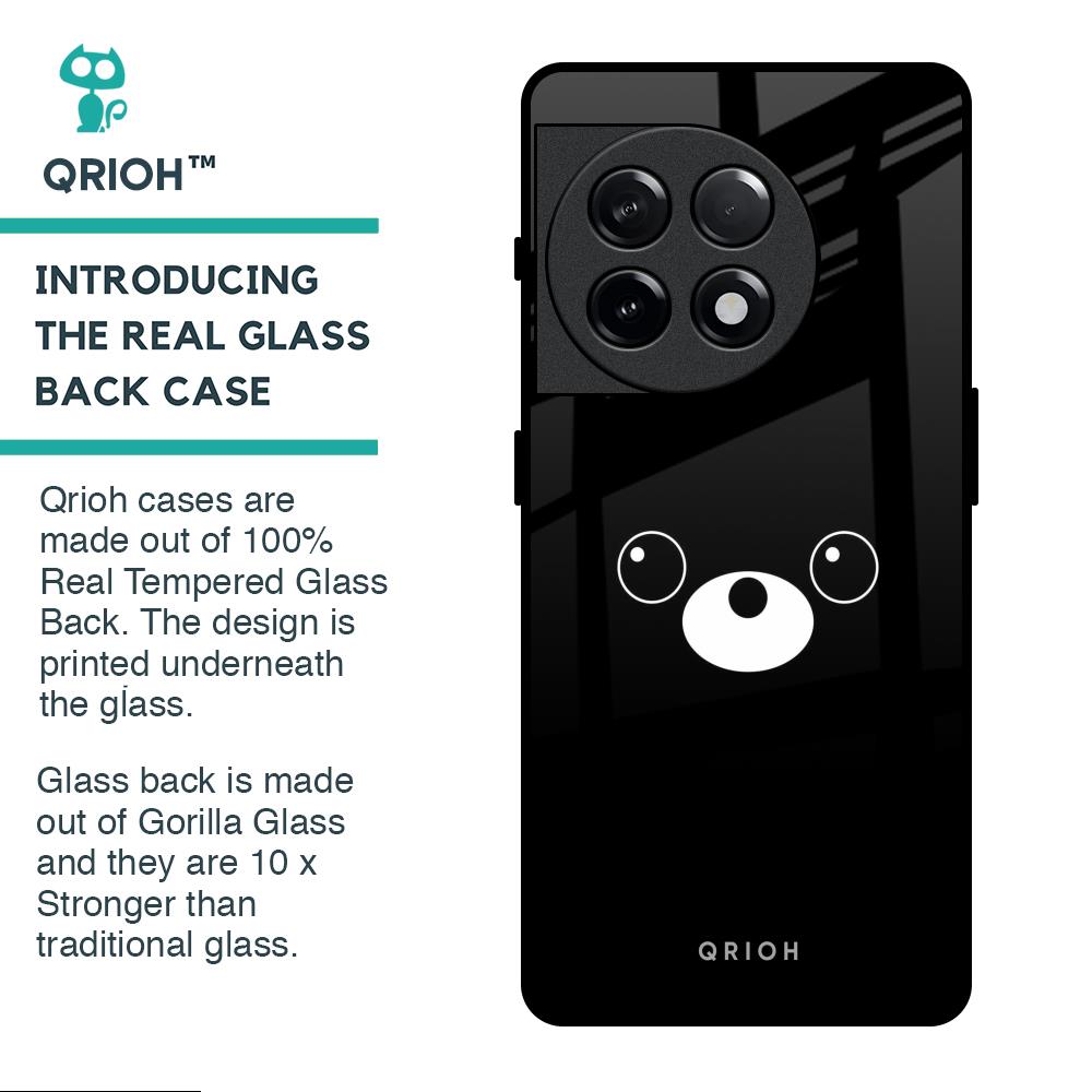 Cute Bear Glass Case for OnePlus 11R 5G