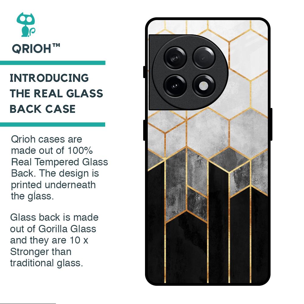 Tricolor Pattern Glass Case for OnePlus 11R 5G