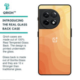 Orange Curve Pattern Glass Case for OnePlus 11R 5G