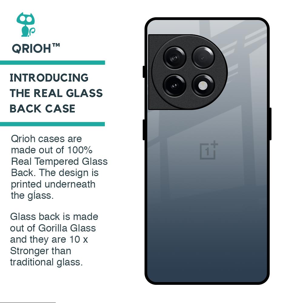 Smokey Grey Color Glass Case For OnePlus 11R 5G