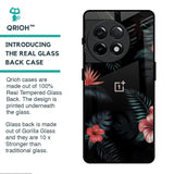 Tropical Art Flower Glass Case for OnePlus 11R 5G