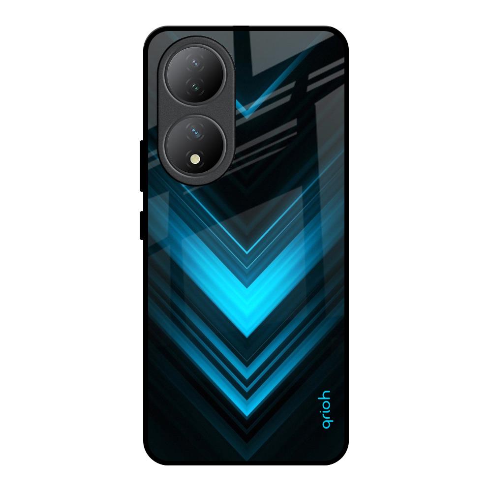 Vertical Blue Arrow Vivo Y100 5G Glass Back Cover Online