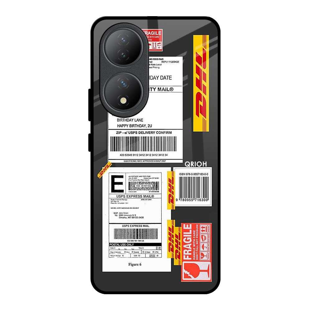 Cool Barcode Label Vivo Y100 5G Glass Back Cover Online
