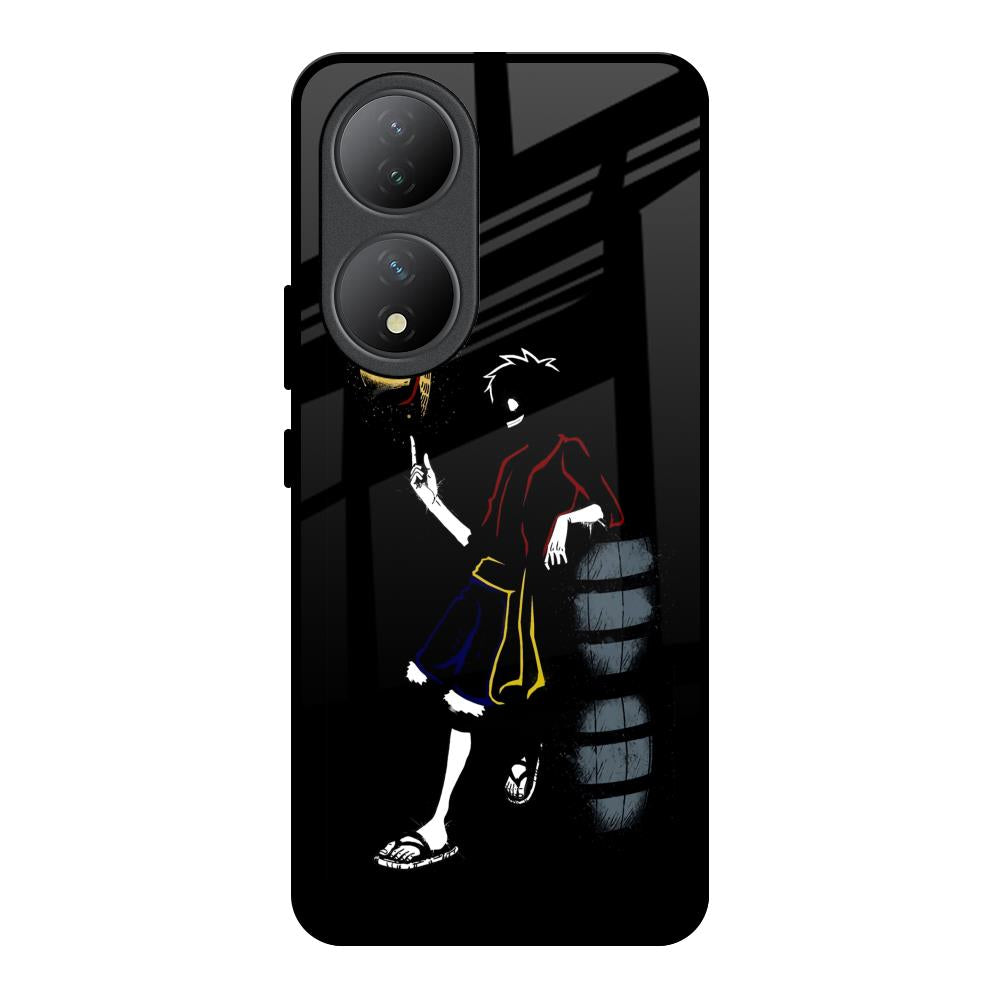 Luffy Line Art Vivo Y100 5G Glass Back Cover Online