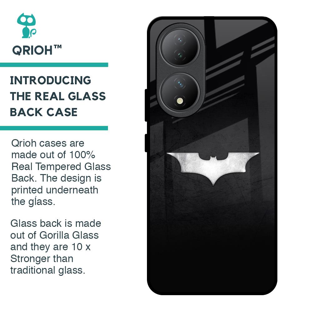 Super Hero Logo Glass Case for Vivo Y100 5G