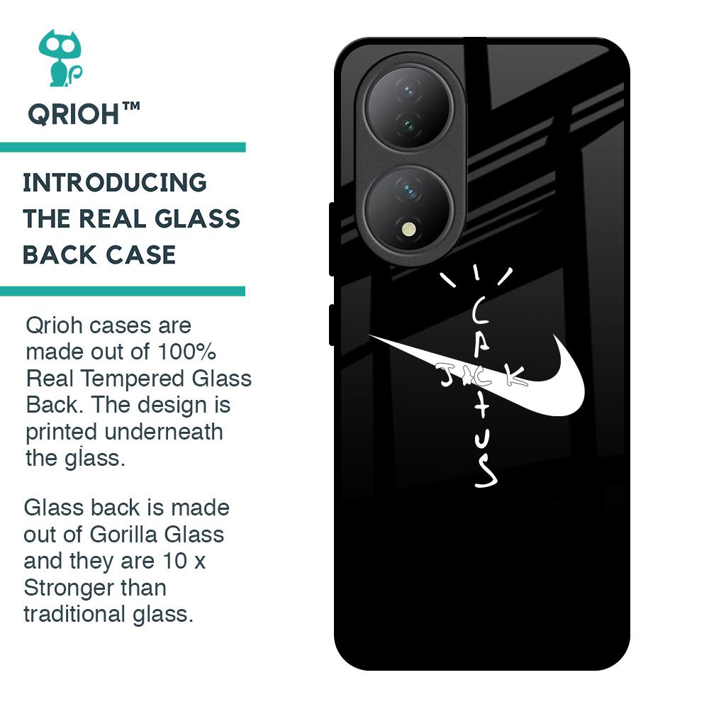Jack Cactus Glass Case for Vivo Y100 5G