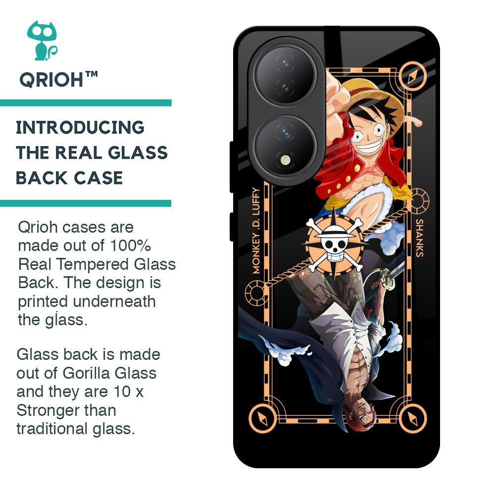Shanks & Luffy Glass Case for Vivo Y100 5G