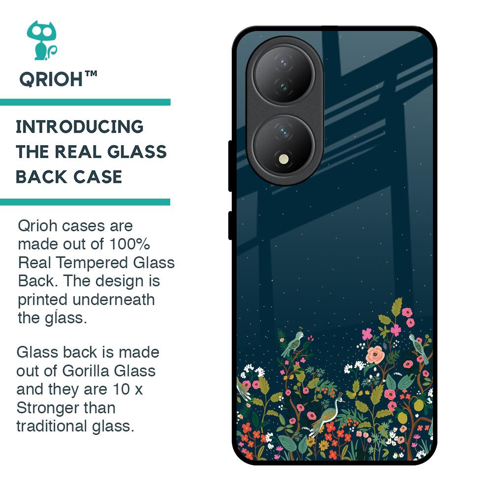 Small Garden Glass Case For Vivo Y100 5G