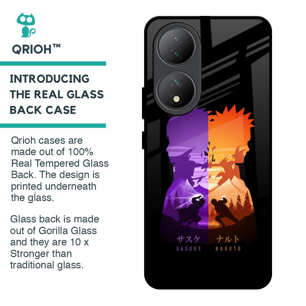 Minimalist Anime Glass Case for Vivo Y100 5G