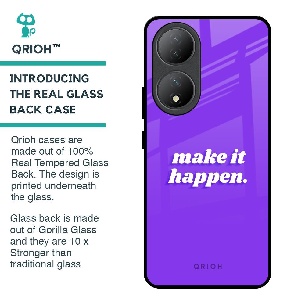 Make it Happen Glass Case for Vivo Y100 5G