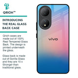 Blue & Pink Ombre Glass case for Vivo Y100 5G