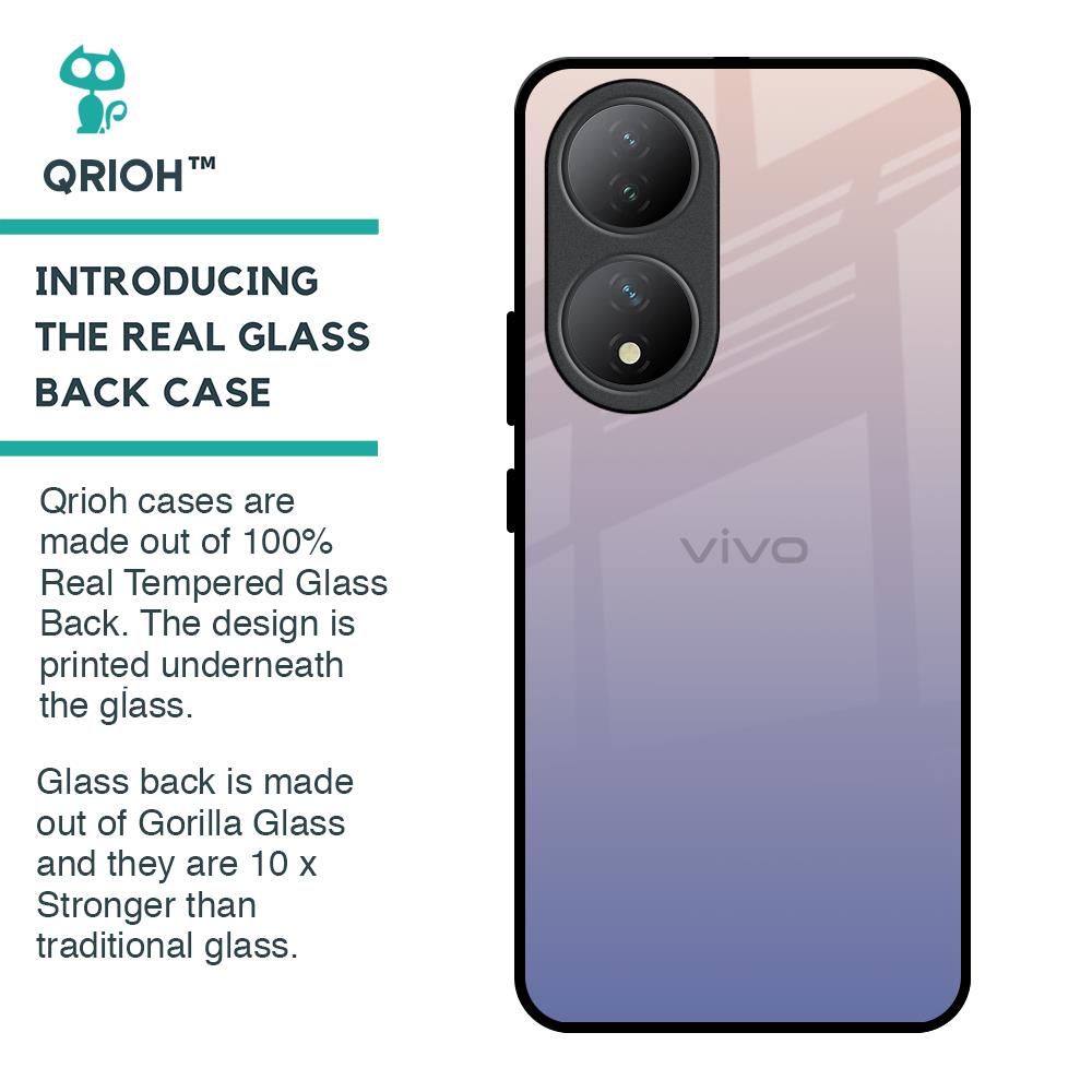 Rose Hue Glass Case for Vivo Y100 5G