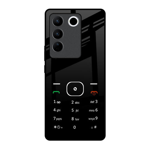 Classic Keypad Pattern Vivo V27 5G Glass Back Cover Online
