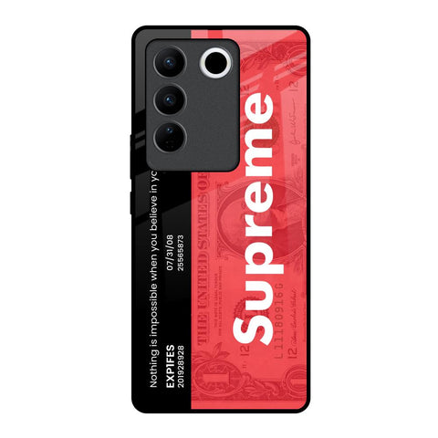 Supreme Ticket Vivo V27 5G Glass Back Cover Online