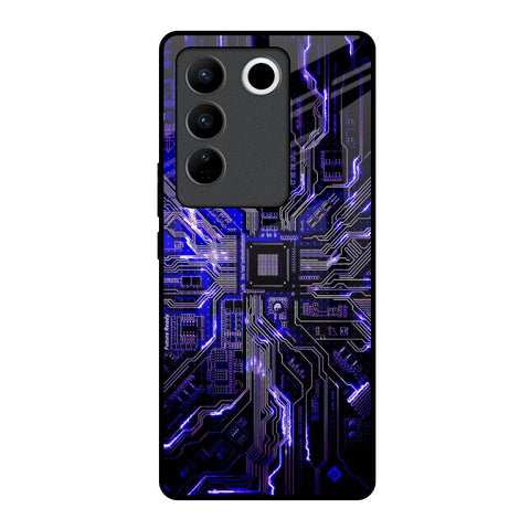 Techno Color Pattern Vivo V27 5G Glass Back Cover Online