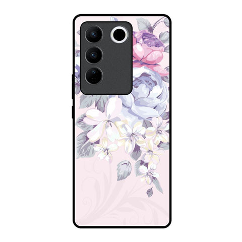 Elegant Floral Vivo V27 5G Glass Back Cover Online