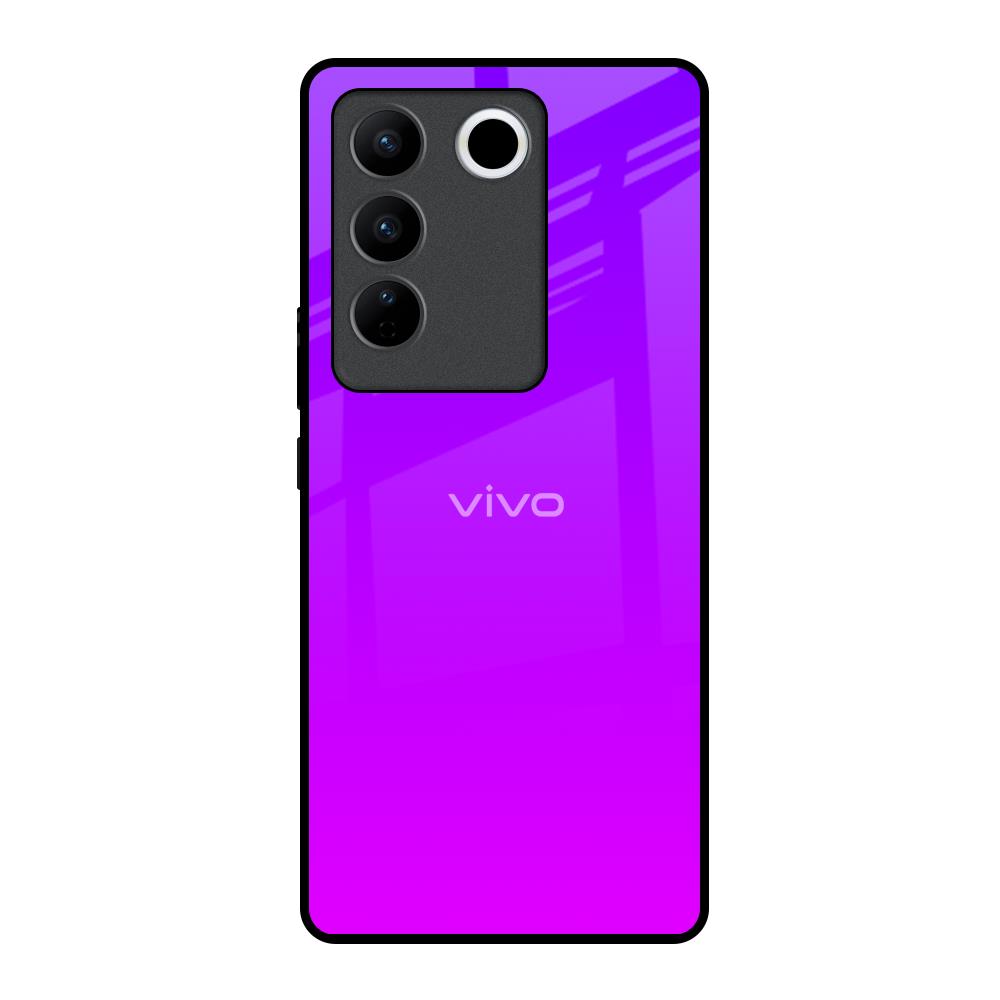 Purple Pink Vivo V27 5G Glass Back Cover Online
