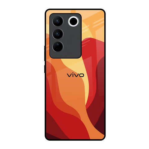 Magma Color Pattern Vivo V27 5G Glass Back Cover Online