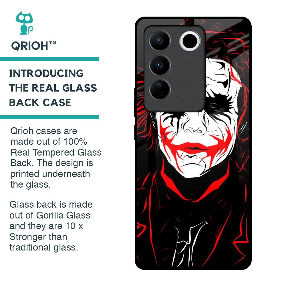 Life In Dark Glass Case For Vivo V27 5G