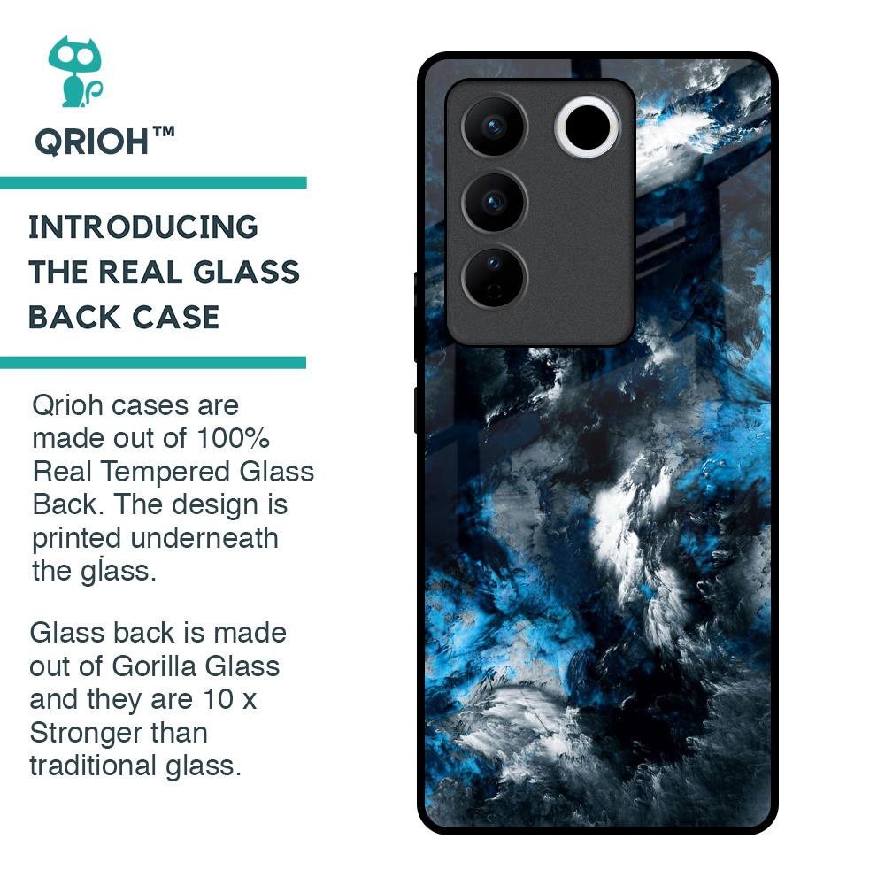 Cloudy Dust Glass Case for Vivo V27 5G