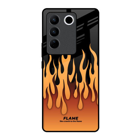 Fire Flame Vivo V27 Pro 5G Glass Back Cover Online