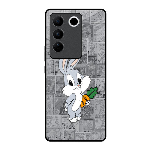 Cute Baby Bunny Vivo V27 Pro 5G Glass Back Cover Online