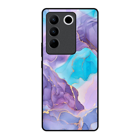 Alcohol ink Marble Vivo V27 Pro 5G Glass Back Cover Online