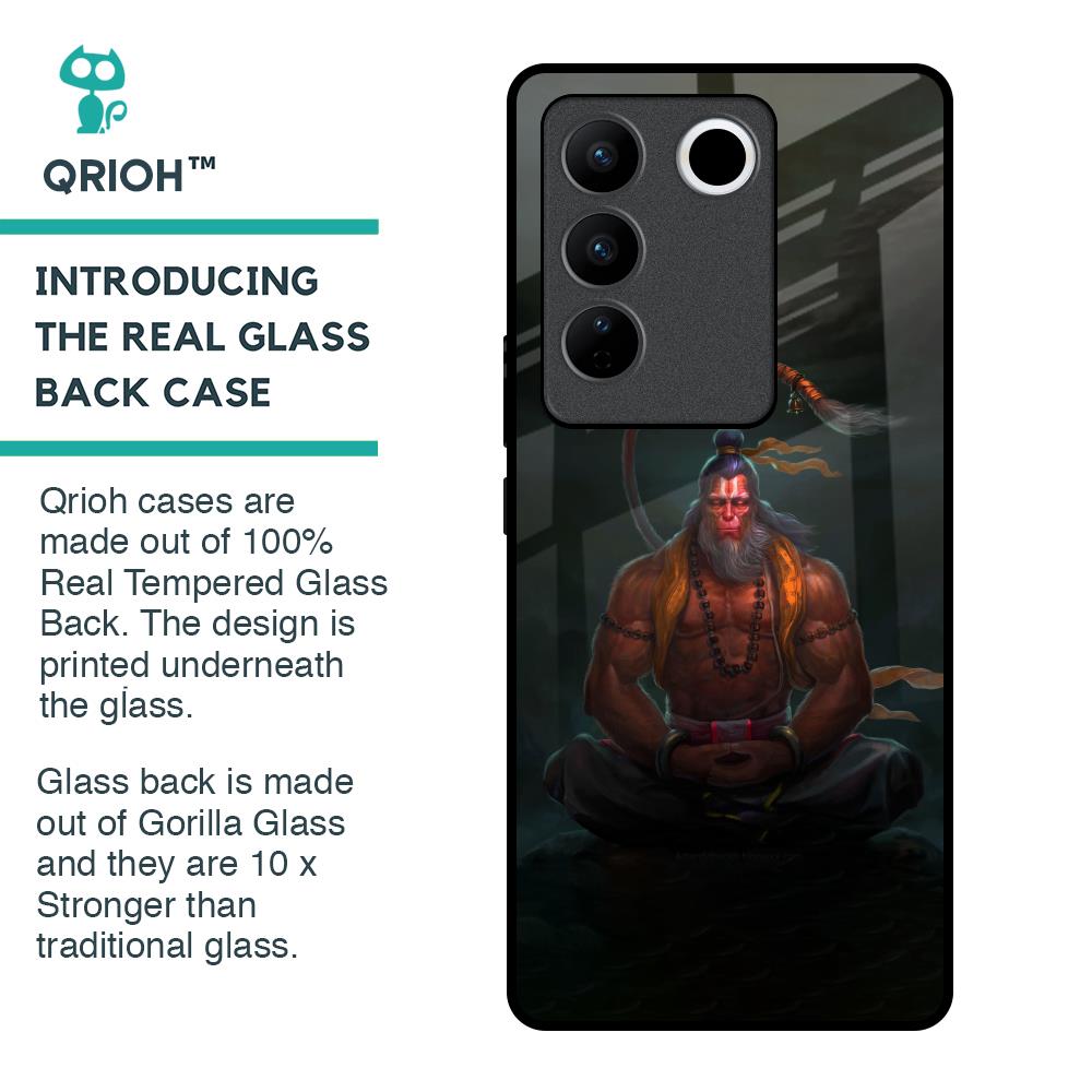 Lord Hanuman Animated Glass Case for Vivo V27 Pro 5G