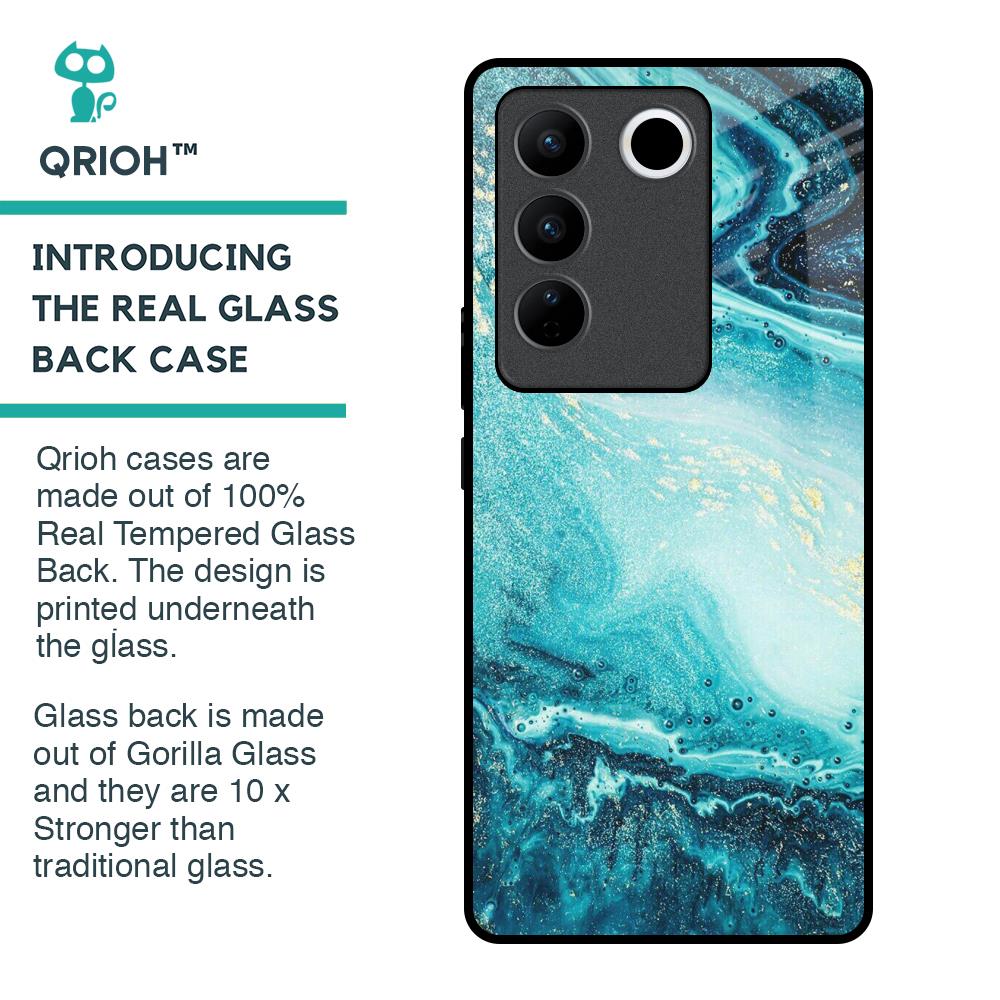 Sea Water Glass Case for Vivo V27 Pro 5G