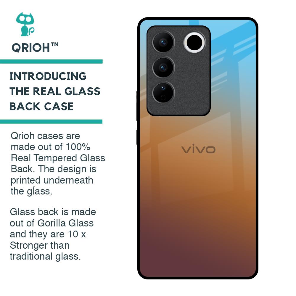 Rich Brown Glass Case for Vivo V27 Pro 5G