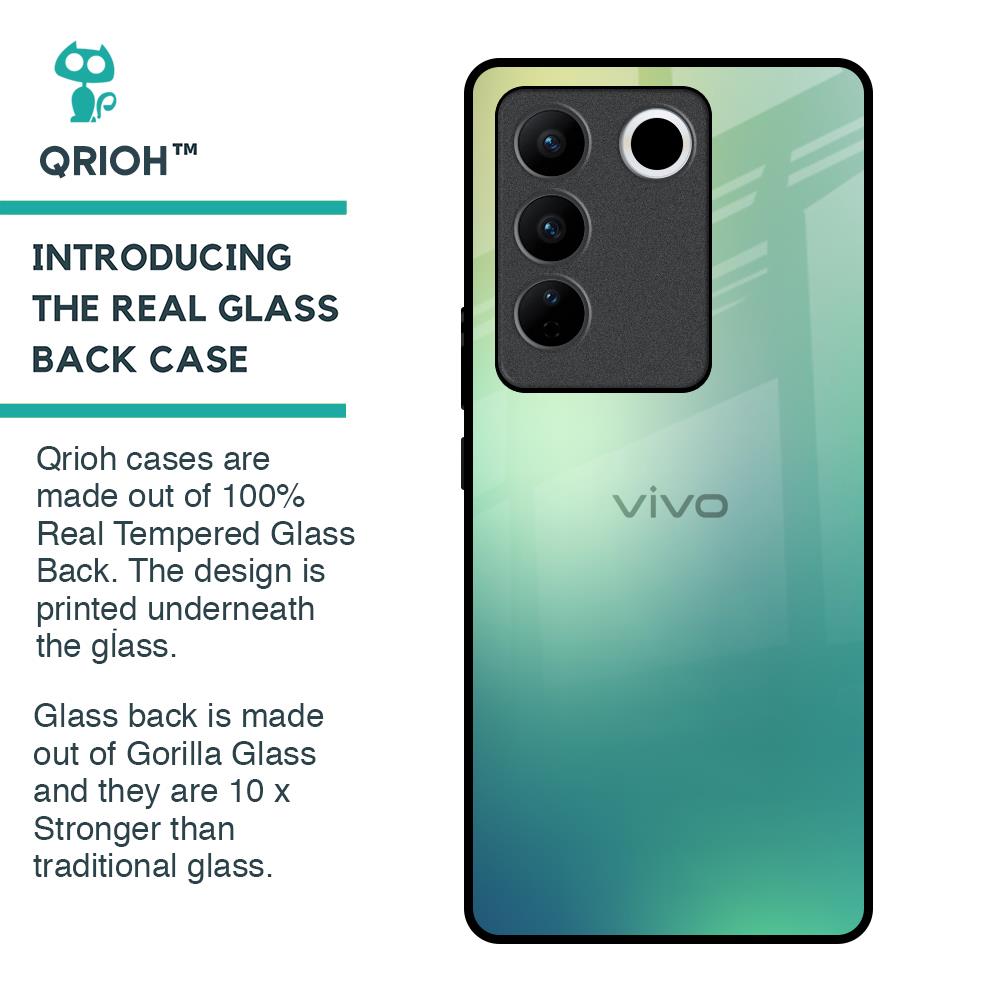 Dusty Green Glass Case for Vivo V27 Pro 5G