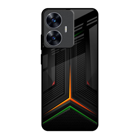 Modern Ultra Chevron Realme C55 Glass Back Cover Online