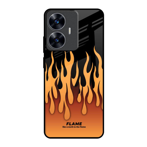 Fire Flame Realme C55 Glass Back Cover Online