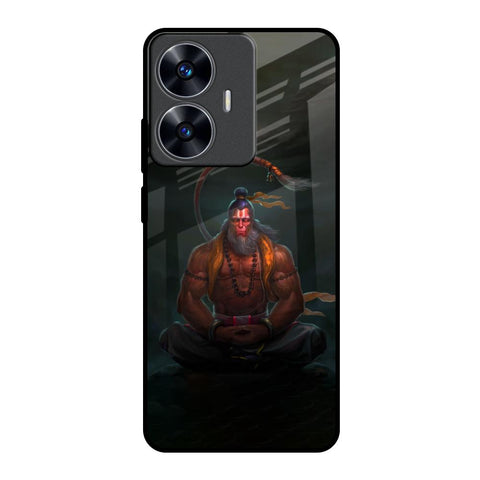 Lord Hanuman Animated Realme C55 Glass Back Cover Online