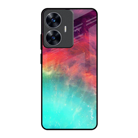 Colorful Aura Realme C55 Glass Back Cover Online