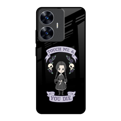 Touch Me & You Die Realme C55 Glass Back Cover Online