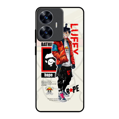 Bape Luffy Realme C55 Glass Back Cover Online