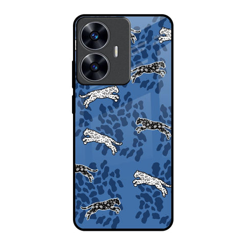 Blue Cheetah Realme C55 Glass Back Cover Online