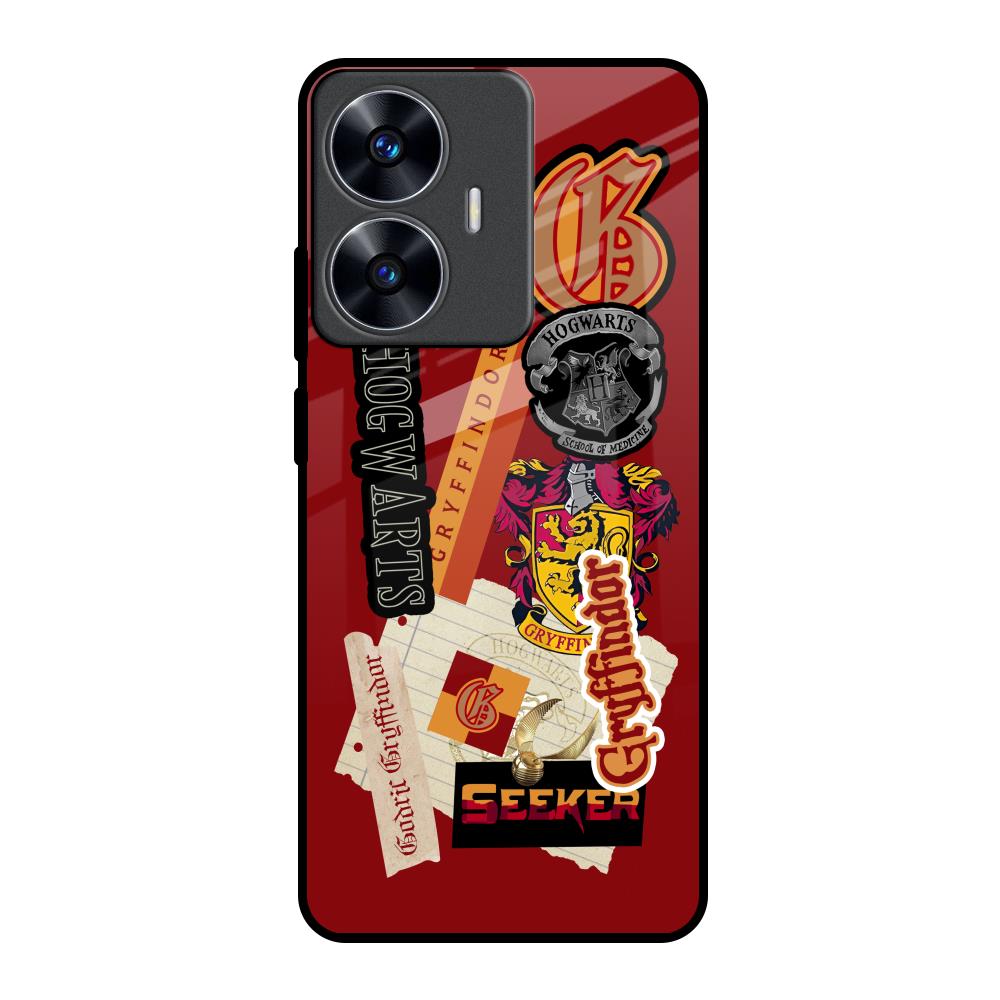 Gryffindor Realme C55 Glass Back Cover Online